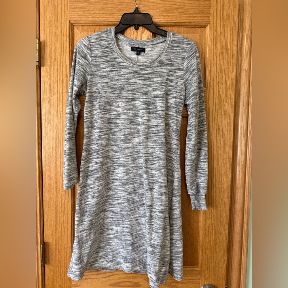 The Limited Marled Gray Knit Dress